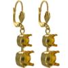 Empty Jewelry Earrings Setting for Dreamtime Crystal 1088 ss39 & ss29. Pair.
