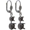 Empty Jewelry Earrings Setting for Dreamtime Crystal 1088 ss39 & ss29. Pair.