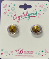 Crystalized with Dreamtime Crystal Clip-On Earrings for Dance Crystal Aurum/Crystal AB 13mm