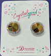 Crystalized with Dreamtime Crystal Stud Earrings for Dance Crystal Aurum/Crystal AB 17mm
