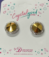 Crystalized with Dreamtime Crystal Stud Earrings for Dance Crystal Aurum/Crystal 15mm