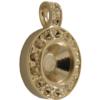 Pendant Setting for Dreamtime Crystal 1681 Round Vision Stone 16mm Gold