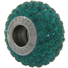 Swarovski 180101 BeCharmed Pave Beads 14mm Emerald