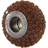 Swarovski 180101 BeCharmed Pave Beads 14mm Smoked Topaz