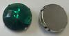 Acrylic Rhinestone in Sew On Setting Round Green
