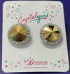 Crystalyzed with Dreamtime Crystal Stud Earrings for Dance Crystal Aurum/Crystal AB 19mm