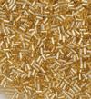 TOHO™ 3mm Bugle Bead Transparent Silver Lined Gold (22)
