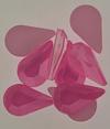 Dreamtime Crystal 2300 Pear Shape Flat Back Crystal Electric Pink Ignite 8x4.8mm