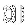 Dreamtime Crystal DC 2602 Emerald Cut Flatback Persian Red 8x5.5mm