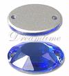 Dreamtime Crystal 3212/2 Oval Sew-on Sapphire 10x7mm