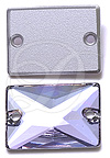 Dreamtime Crystal 3250 Rectangle Sew-on Crystal Vitrail Light 18x13mm