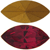 Swarovski 4200 Navette Rhinestones Siam Ruby 15x7mm