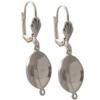 Empty Jewelry Earrings Setting with RING for Dreamtime Crystal 4224 14 x 11 mm. Pair.