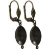 Empty Jewelry Earrings Setting with RING for Dreamtime Crystal 4224 14 x 11 mm. Pair.