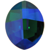 Dreamtime Crystal 4224 Pure Leaf Fancy Stone Emerald Glacier Blue 14x11mm