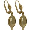 Empty Jewelry Earrings Setting with RING for Dreamtime Crystal 4224 14 x 11 mm. Pair.