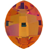 Dreamtime Crystal 4224 Pure Leaf Fancy Stone Crystal Summer Blush 14x11mm