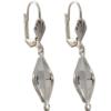 Empty Jewelry Earrings Setting with RING for Dreamtime Crystal 4230 14 x 9 mm. Pair.