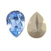 Swarovski 4320 Pear Shaped Fancy Stone Aquamarine (Silver Foil) 14x10mm