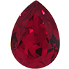 Swarovski 4320 Pear Shaped Fancy Stone Siam (Silver Foil) 10x7mm