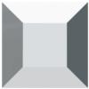 Dreamtime Crystal DC 4428 Square Fancy Stone Crystal Light Chrome 2mm