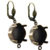 Empty Jewelry Earrings Setting with RING for Dreamtime Crystal 4470 10 mm. Pair.