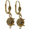 Empty Jewelry Earrings Setting with RING for Dreamtime Crystal 4470 10 mm. Pair.