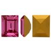 Dreamtime Crystal 4510 Baguette Double Cut Fancy Stone Rose (Gold Foil) 10x8mm