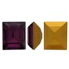 Dreamtime Crystal 4510 Baguette Double Cut Fancy Stone Amethyst (Gold Foiled) 12x10mm