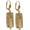 Empty Jewelry Earrings Setting with RING for Dreamtime Crystal 4524 16 x 8 mm. Pair.