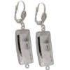 Empty Jewelry Earrings Setting with RING for Dreamtime Crystal 4524 23 x 11 mm. Pair.