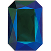 Dreamtime Crystal 4627 Large Rectangle Octagon Fancy Stone Emerald Glacier Blue 27x18.5mm