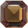 Dreamtime Crystal 4671 Square Emerald-Cut Fancy Stone Smoked Topaz (Unfoiled) 10mm