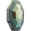 Dreamtime Crystal 4678/G Solaris Fancy Stone, Partly Frosted Jet Verde 14mm