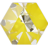 Dreamtime Crystal DC 4699 Prismatic Hexagon Fancy Stone Crystal Sunshine DeLite 14x16mm