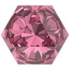 Dreamtime Crystal DC 4699 Prismatic Hexagon Fancy Stone Rose 14x16mm