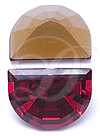 Dreamtime Crystal 4728 Classic Moon Shape Fancy Stone Ruby 16x12mm