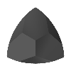 Dreamtime Crystal DC 4799 Prismatic Triangle Fancy Stone Jet 14x14.3mm