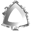 Dreamtime Crystal DC 4799/S Prismatic Triangle Fancy Stone Sew-On Setting Rhodium 14x14.3mm