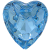 Dreamtime Crystal 4813 Heart Fancy Stone Aquamarine 6.5x6mm