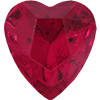 Dreamtime Crystal 4813 Heart Fancy Stone Siam 10x9mm