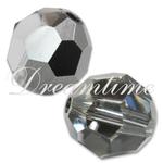 Swarovski 5000 Round Bead Crystal Silver Night 6mm