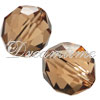 Dreamtime Crystal 5025 Faceted Round Tin Cut Bead Light Smoked Topaz 8mm