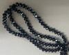 Spark Briolette Beads Jet Blue Hematite 6mm