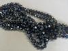 Spark Round Beads Jet Blue Hematite 6mm