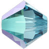 Swarovski 5328 Bicone Bead Aquamarine Shimmer 5mm