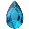 Dreamtime Crystal DC 2303 Pear Shaped Flat Back Crystal Bermuda Blue 14x9mm