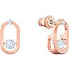 Swarovski Collections North Pierced Earrings White Rose Gold plating