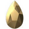 Swarovski 2303 Pear Shaped Flat Back Crystal Aurum 14x9mm