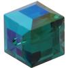 Dreamtime Crystal DC 5601 Cube Beads 8mm Emerald AB
